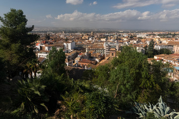Fototapeta na wymiar Granada, Spanien, Uebersicht, von Mirador de la Lona aus gesehen 