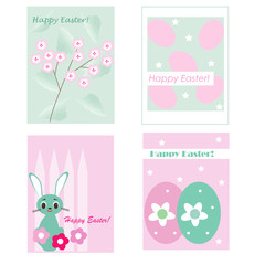 Easter holiday greeting cards collection. Happy Easter cards