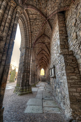Fototapeta na wymiar Palace of Holyrood House - The attractive city of Edinburgh - Scotland - United Kingdom