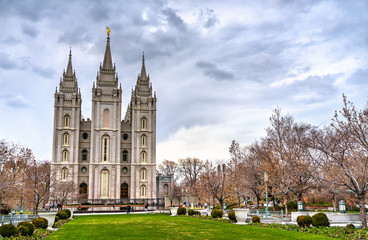 The Salt Lake Temple in Salt Lake City, Utah