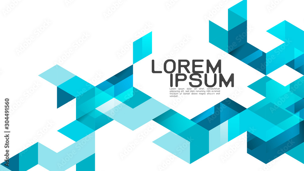 Wall mural abstract gradient mixed geometric template and modern overlapping on white background. vector illust