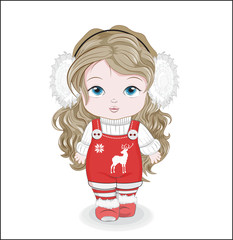 Happy new year Little baby girl