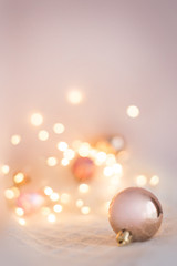 background for Christmas cards in light pink colors