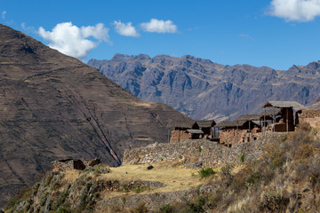 Inca ruins in Pisac. Peru.