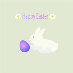 Easter icons set on a colored background. Easter card.