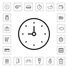 Clock icon for web and mobile