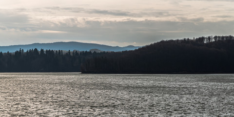 Bieszczady Mountains in the autumn mood. Around the Solina dam.