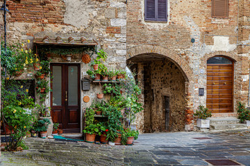 Fototapeta na wymiar Tuscan Medieval Village Rocca d'Orcia Tuscany Italy