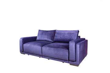 Lilac double sofa with cushions