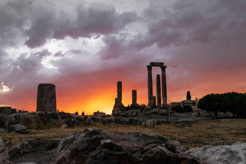 Tramonto alla Cittadella ad Amman