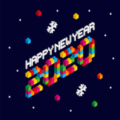 Happy New Year 2020 Bricks Style