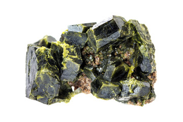 Green epidote crystals