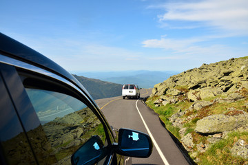 Mt Washington Auto Road near the Summit, View from Outside of Car Window, White Mountains, New...