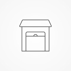 Warehouse vector icon sign symbol