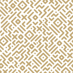 Vector seamless geometric pattern - striped design. Trendy digital background, endless gold texture