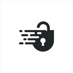 padlock logo design, digital security