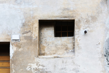 Fototapeta na wymiar Wall of old building, window
