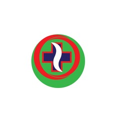 Medical cross health logo vector