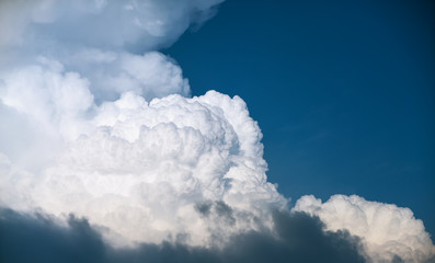 Big stormy clouds in a blue sky