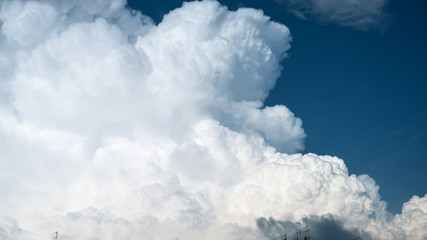 Big stormy clouds in a blue sky