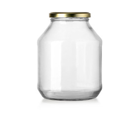 Jar glass bottle isolated