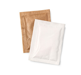 Small sugar packets isolated