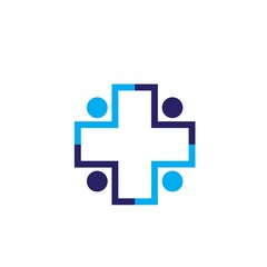 Obraz premium Medical cross health logo vector