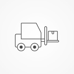 Forklift vector icon sign symbol