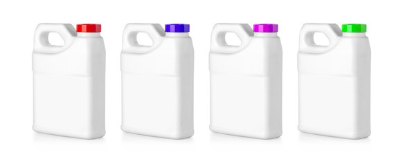 white plastic canister