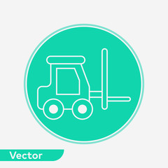 Forklift vector icon sign symbol