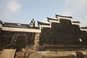 Fototapeta na wymiar Ningbo style chinese ancient building