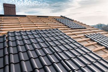 metal tile on the roof