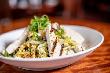Tofu, Avocado and Greens Garnished Salad