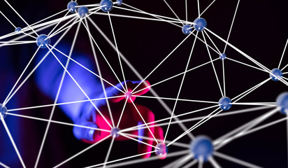 Global network concept. 3D rendering