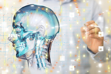 medical network connection with modern virtual screen interface
