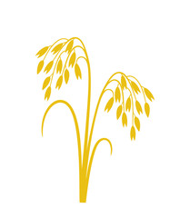 Oat logo. Isolated oat on white background