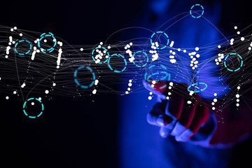 Digital Network and data concept