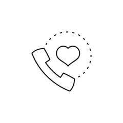 call love - minimal line web icon. simple vector illustration. concept for infographic, website or app.