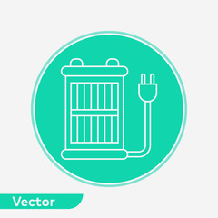 Heater vector icon sign symbol