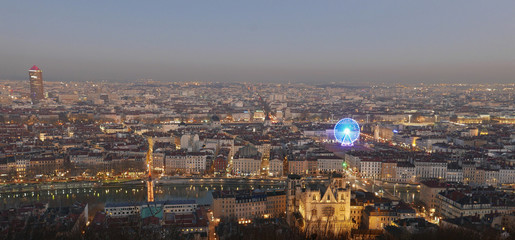 city ​​of lyon, in the rhone alpes region in france