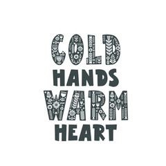 Lettering poster  in scandinavian style. 