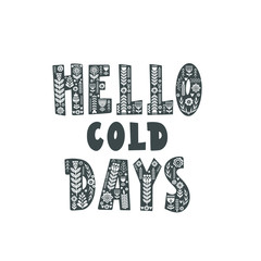 Lettering poster  in scandinavian style. 