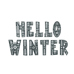 Lettering poster  in scandinavian style. 