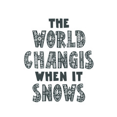 Lettering poster  in scandinavian style. 