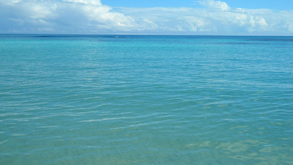 Fototapeta na wymiar Beach Vacations in Mahahual Quintana Roo Mexico