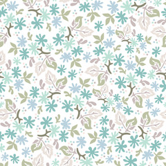 Modern seamless vector botanical with flower for textile. Can be used for printing on paper, stickers, badges, bijouterie, cards, textiles. 