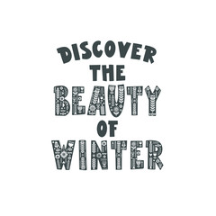 Lettering poster  in scandinavian style. 