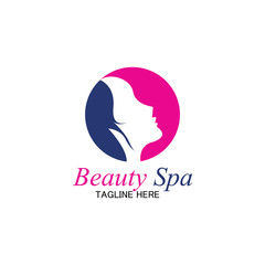 beauty spa logo design template-vector