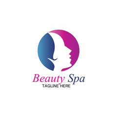 beauty spa logo design template-vector