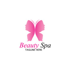 beauty spa logo design template-vector